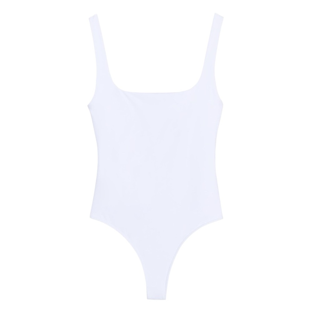 Zara Wide Strap Polyamide
Bodysuit - size M - Snow White - NWT